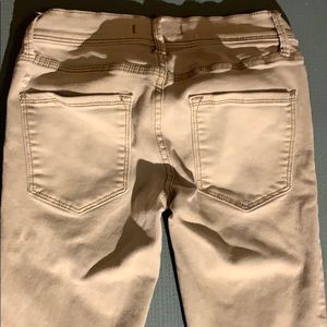 Free People beige, low-rise, skinny jeans